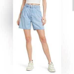 Mother Snacks The Pleated Fun Dip Jean Short
